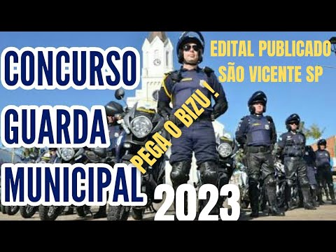 CONCURSO GCM SÃO VICENTE SP EDITAL PÚBLICADO COM 22VAGAS NÍVEL MÉDIO ...