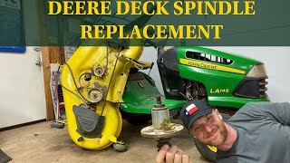 John Deere Riding Mower Spindle Replacement w/ BROKEN BOLT FIX!!!