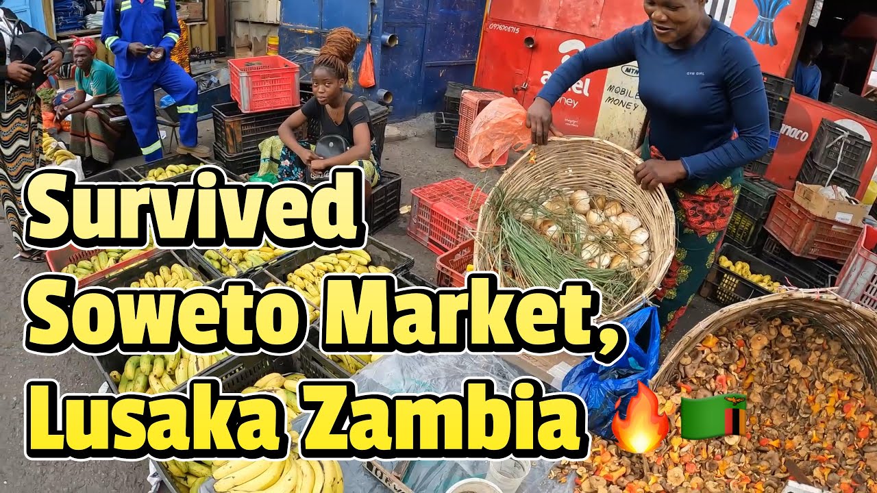 Walking to Zambia's Largest Market | Soweto, Chaos & Survival