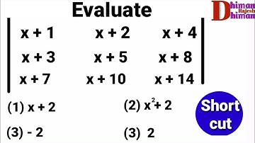 Determinants evaluation using shortcuts ,Matrix Problem #Determinant ,Solving Determinant #shorts