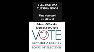 Election Day is tomorrow, Tuesday, Nov 4. Find your poll location at FriendsOfSandraMorgan.com/vote.