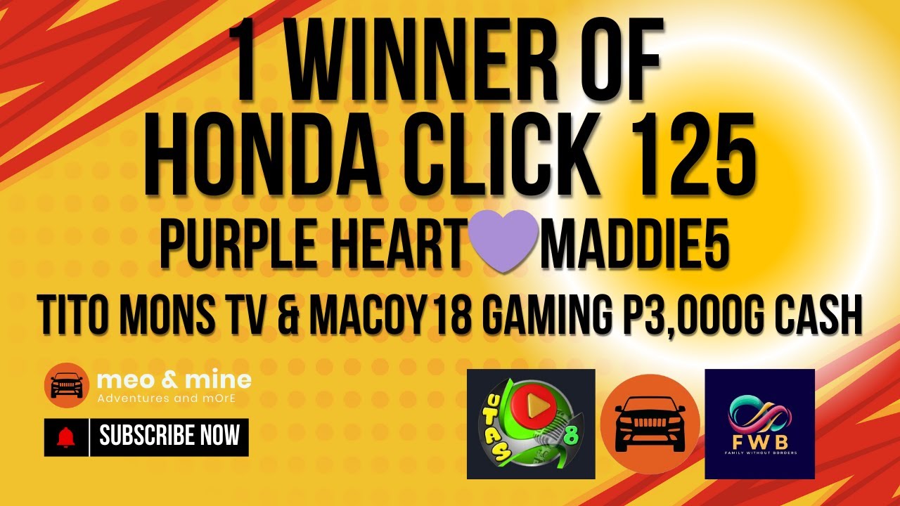 2024 RAFFLE || Honda Click Winner and Consilations Winners || Kulang kc ...
