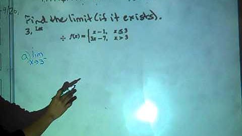 AB Calculus Evaluating Limits of a Piecewise Function