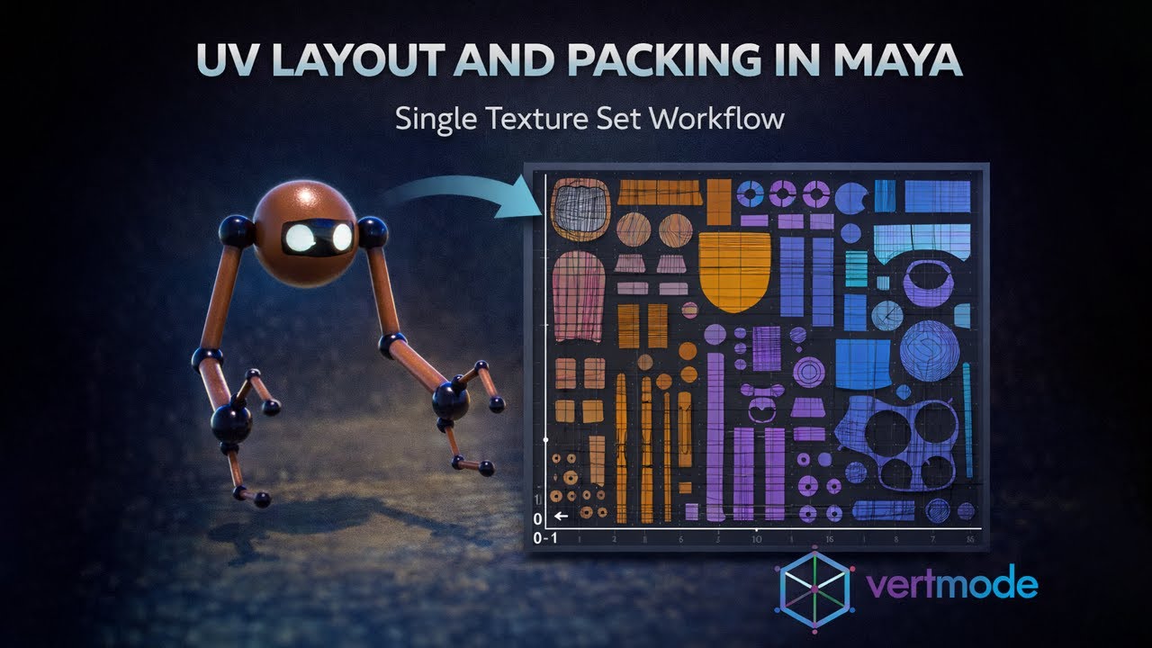 UV Layout and Packing in Maya — Single Texture Set Workflow - YouTube