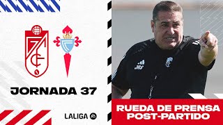Rueda de prensa de José Ramón Sandoval del postpartido Granada CF vs RC Celta