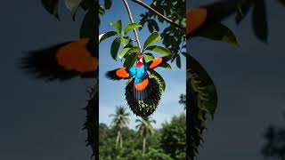 😂 The funny woodpecker plucked the big surprise on the tree #funnybirds #woodpecker #nature