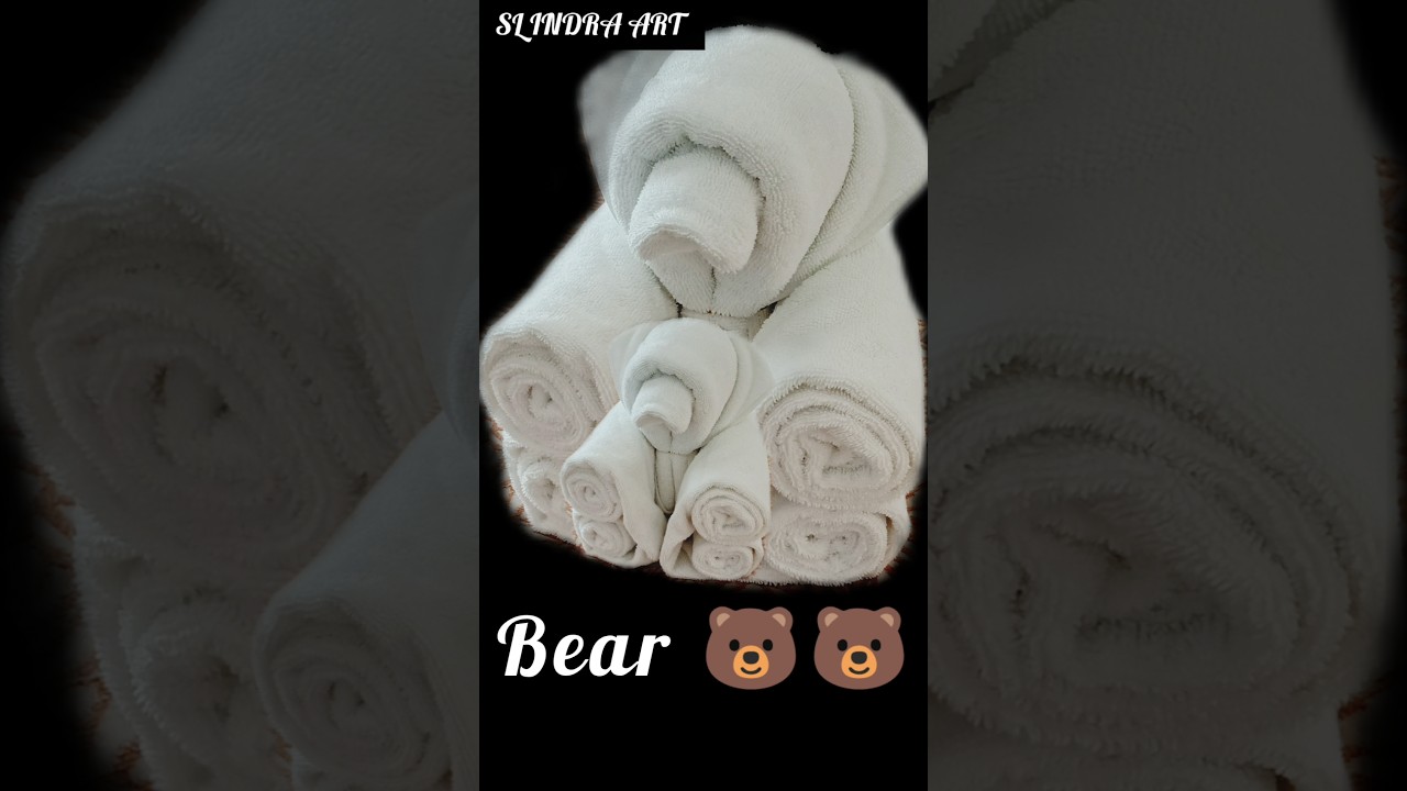 Easy Bear Towel Art for Beginners! 🐻🐻||Bear|| towel animal