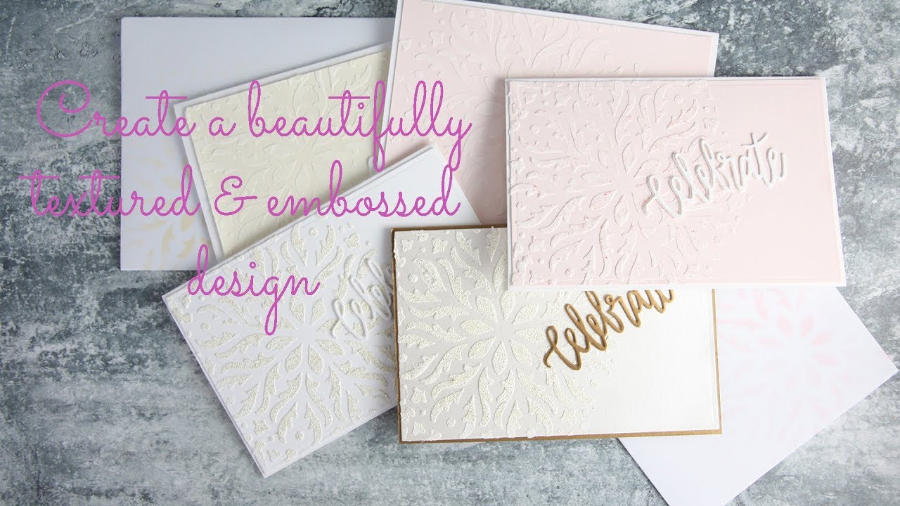 Creating beautiful designs with Texture Paste & Embossing Powders - YouTube