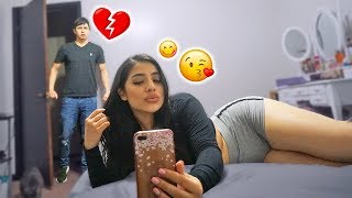 Caught FACETIMING Another Man Prank On Boyfriend!! **He Leaves Me**