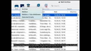 Export to mbox