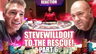 Stevewilldoit's Crazy Blackjack Grind to Pay Dana White's Gambling Debt! Part 6! #reaction