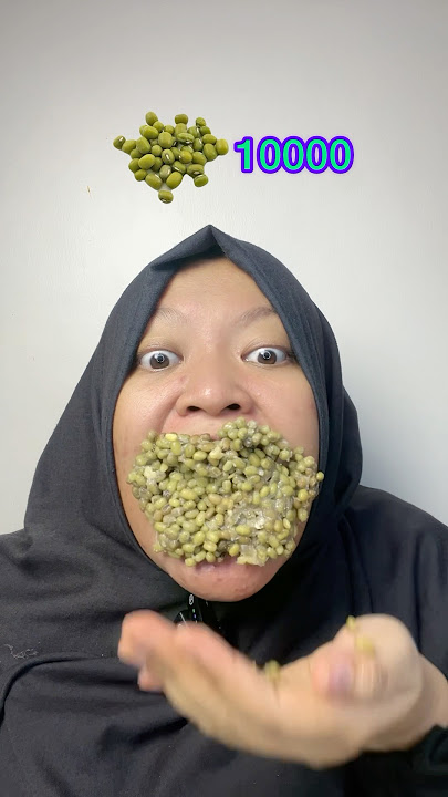 How Many Mung beans to fill my mouth #shorts