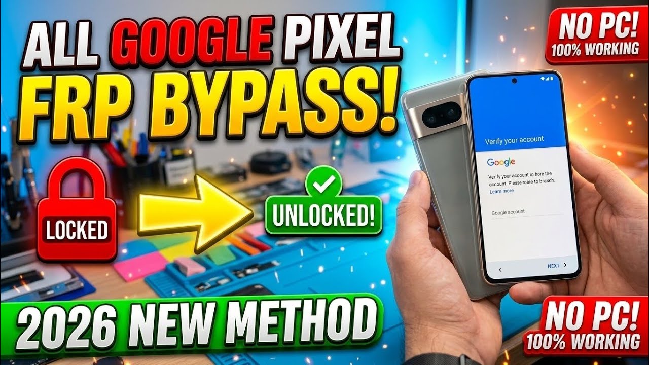 Google Pixel | New 2026 New Security FRP Unlock. Step by step to