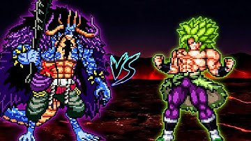 Kaido Hybrid Form V2 (New) VS Broly DBS (all form)  in Jump Force Mugen