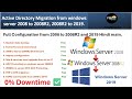 AD Migration from Windows server 2008 to 2019.