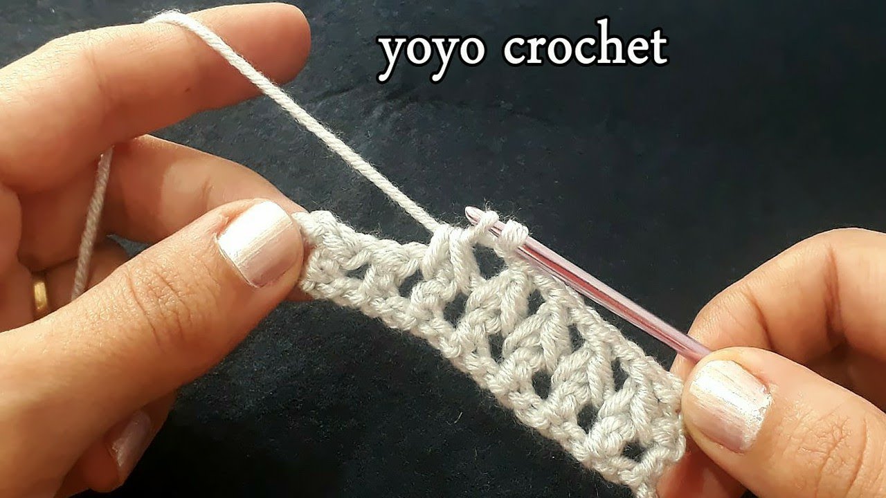 كروشية غرزة الترينتو / غرزة رجالى ونسائى / للكثير من المشاريع/ Crochet Trento Stitch#يويو كروشية