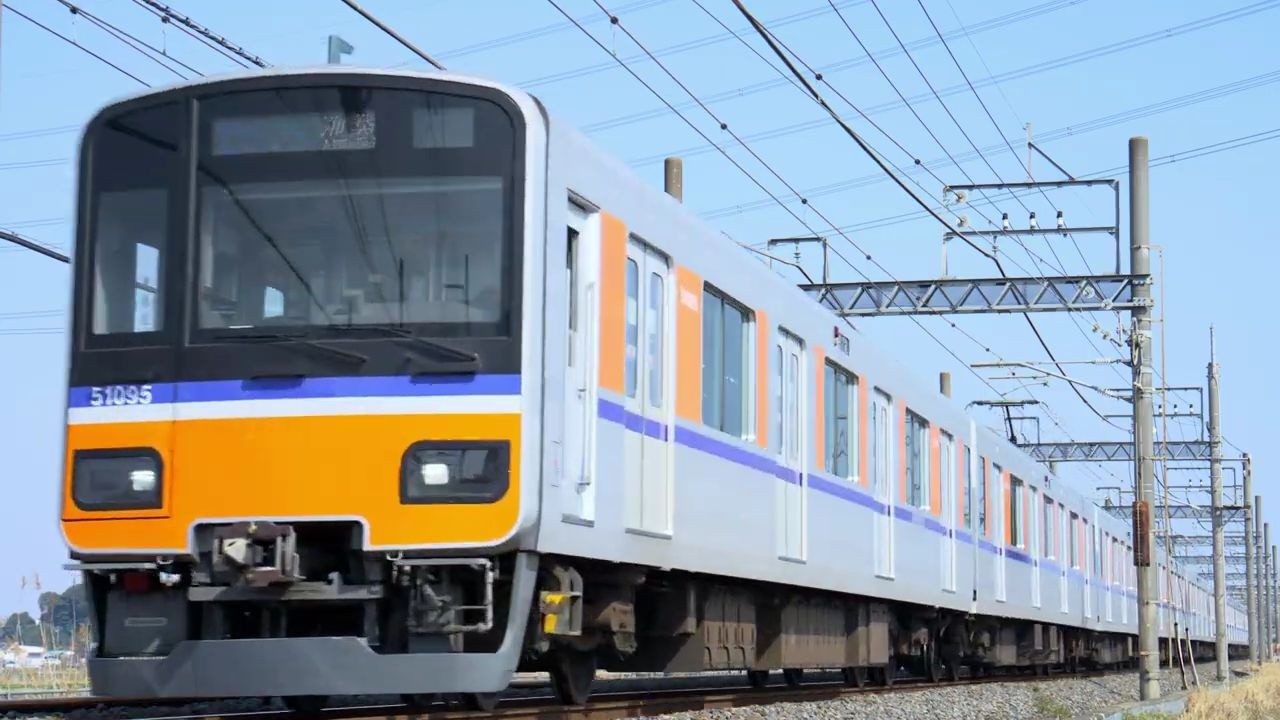東武50000系50090型51095F TJライナー6号 池袋行 高坂～東松山通過【4K
