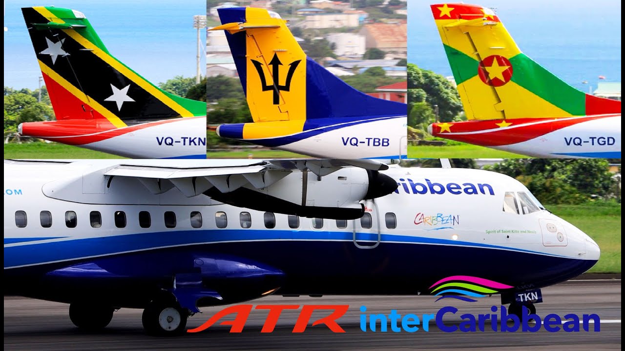 Spirit of Barbados, Grenada, St. Kitts & Nevis departures from St. Kitts, intaCaribbean ATR 42-500