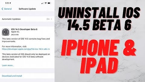 How To Uninstall iOS 14.5 Beta 6 From iPhone & iPad