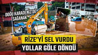 Rize Sel Sularına Teslim Oldu: İlçe Merkezlerindeki Araçlar Sular Altında Kaldı - Tgrt Haber