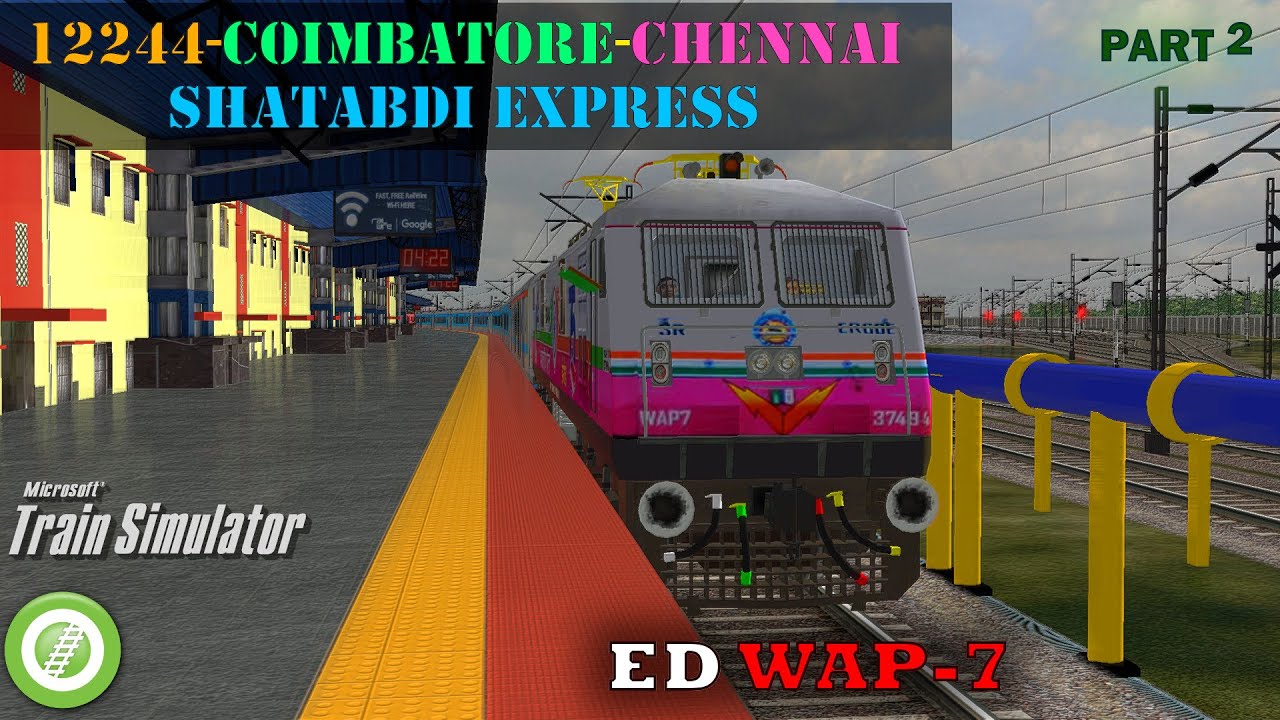 OR/MSTS | 12244-Coimbatore-MGR Chennai Central Shatabdi Express - part ...