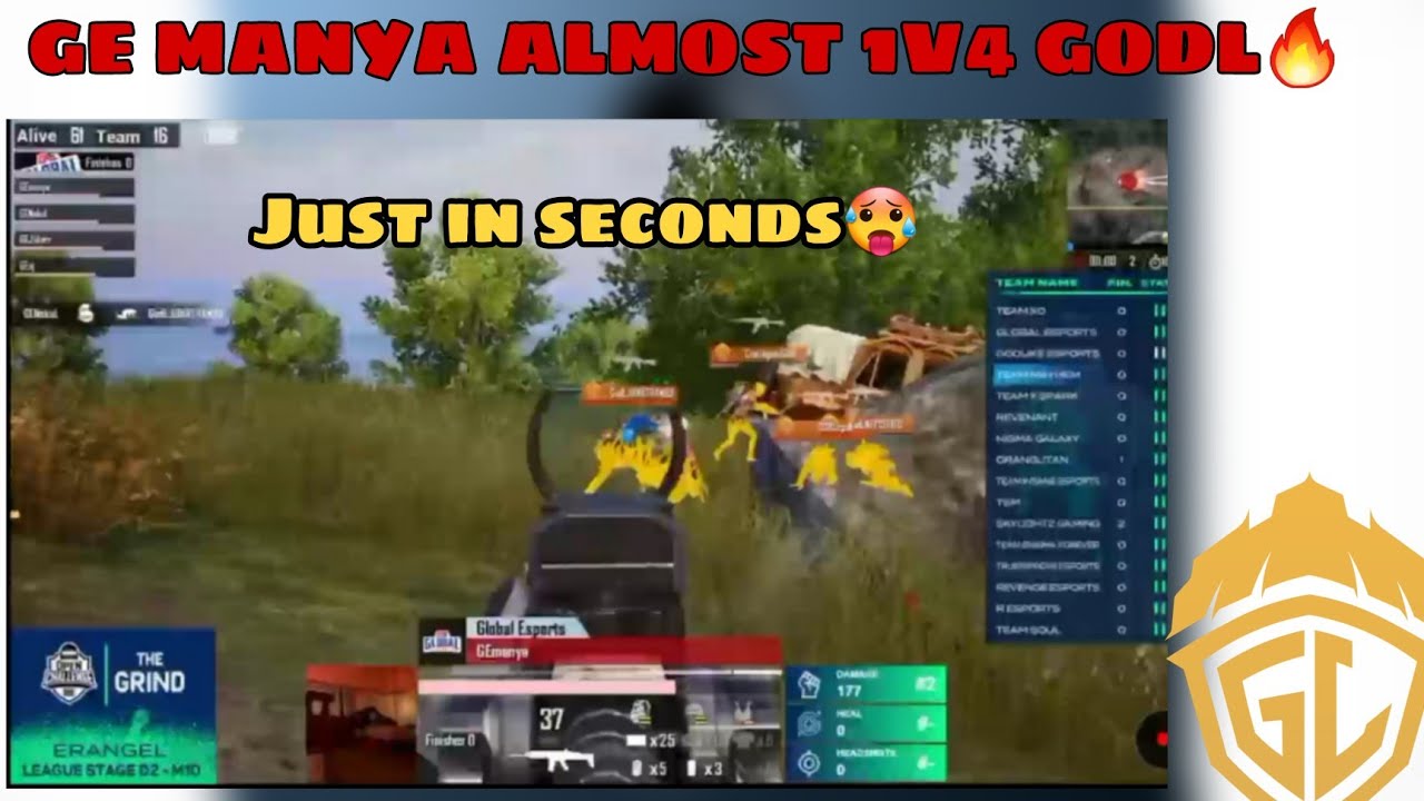 GE Manya insane 1v4 Godlike 🔥 