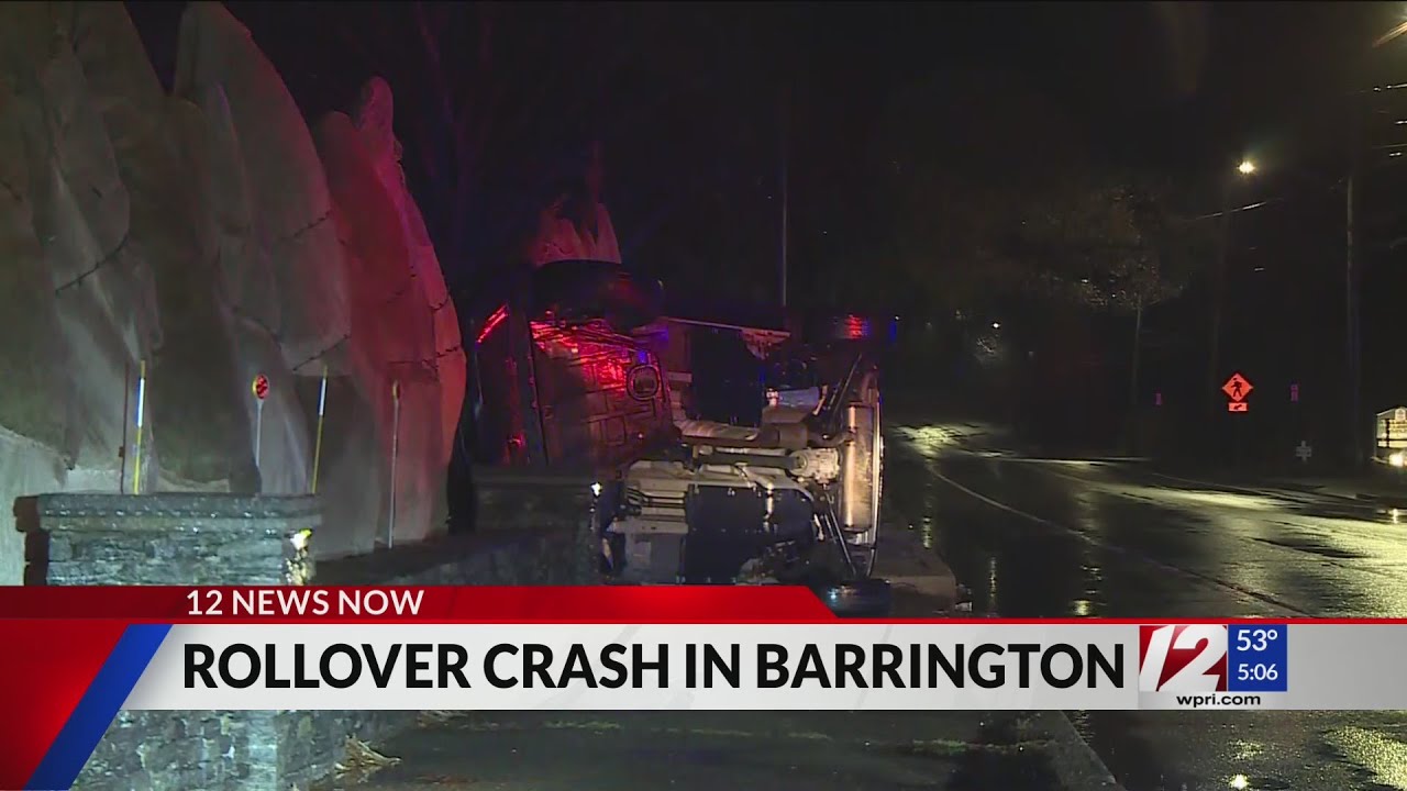Barrington rollover sends 1 to hospital - YouTube