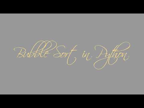 Bubble Sort in Python (Code + Code Explanation)