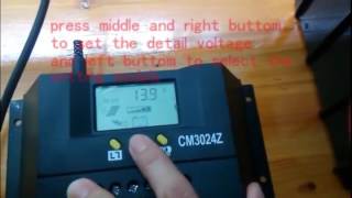 CM3024Z  Solar controller parameter setting