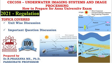 Anna University Exam Preparations- CEC358 - Under water Imaging System and Image Processing