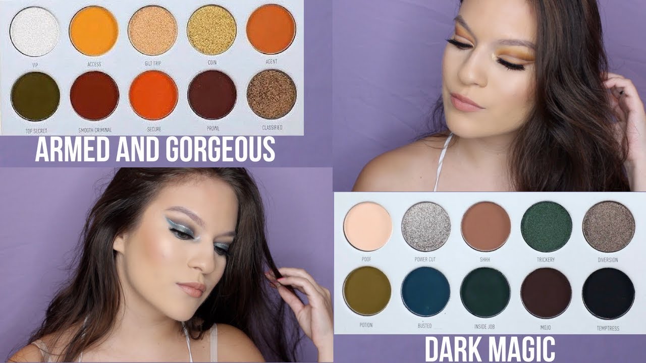 JACLYN HILL VAULT! ARE THE SWATCHES PATCHY?? (Armed & Gorgeous + Dark Magic) | Deanna Elizabeth