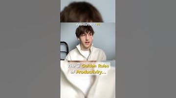 The 3 Rules of Productivity | #motivation #productivityadvice #motivation #youtubeshorts #shorts