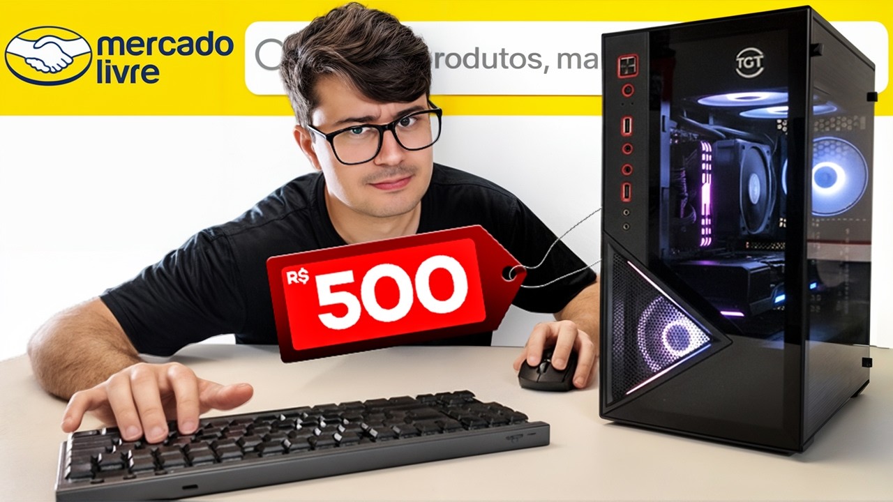 COMPREI PC GAMER de R$500 no MERCADO LIVRE