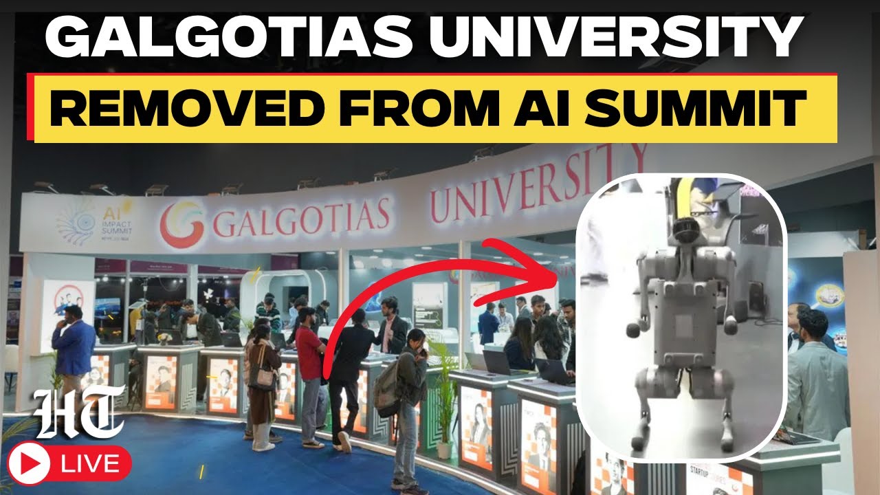 Live News | Chinese Robodog Row at AI Impact Summit | Galgotias University vacate AI Summit stall