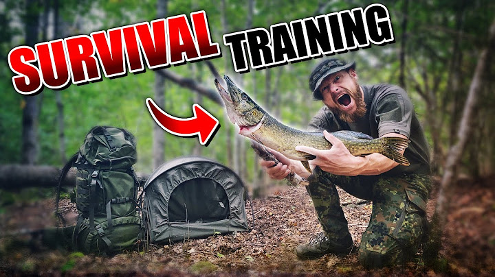 Overnight stay in a one-man military tent + filleting pike - BIWAK Survival Training | Fritz Mein...