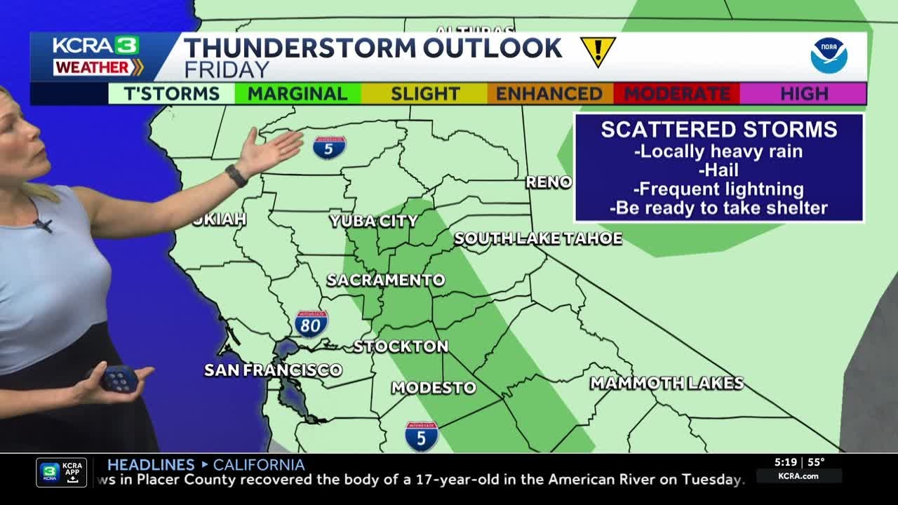 Impact days: Thunderstorms & Sierra Snow - YouTube