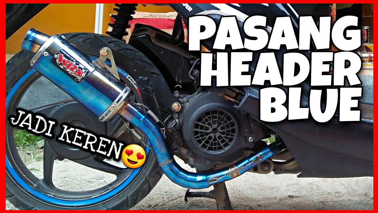 Pasang Header Knalpot Pipa Biru + Cek Sound WRX old di Motor Beat | Motovlog Indonesia