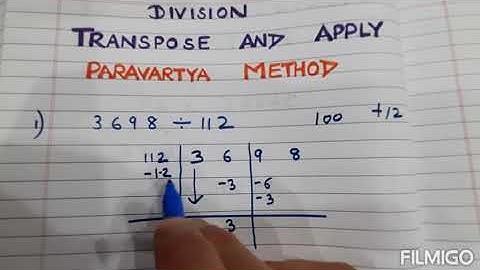Vedic Maths part 36( Division- Transpose and Apply)