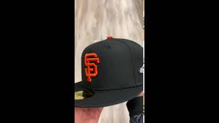 San Francisco Giants 2002 World Series New Era 59Fifty Fitted Hat Black Gray U Under Brim