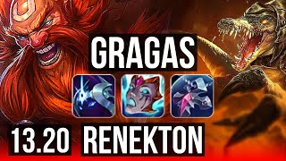 GRAGAS vs RENEKTON (TOP) | 12/2/17, 800+ games, Legendary, 800K mastery | KR Master | 13.20