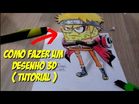 COMO FAZER UM DESENHO 3D - tutorial - YouTube