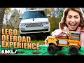 Off Road in a REAL Land Rover + Custom LEGO 4x4 - REBRICKULOUS