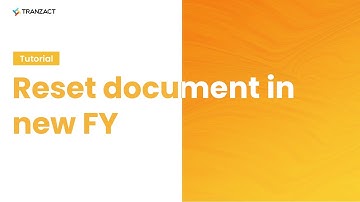 How to reset document series in New F.Y.?