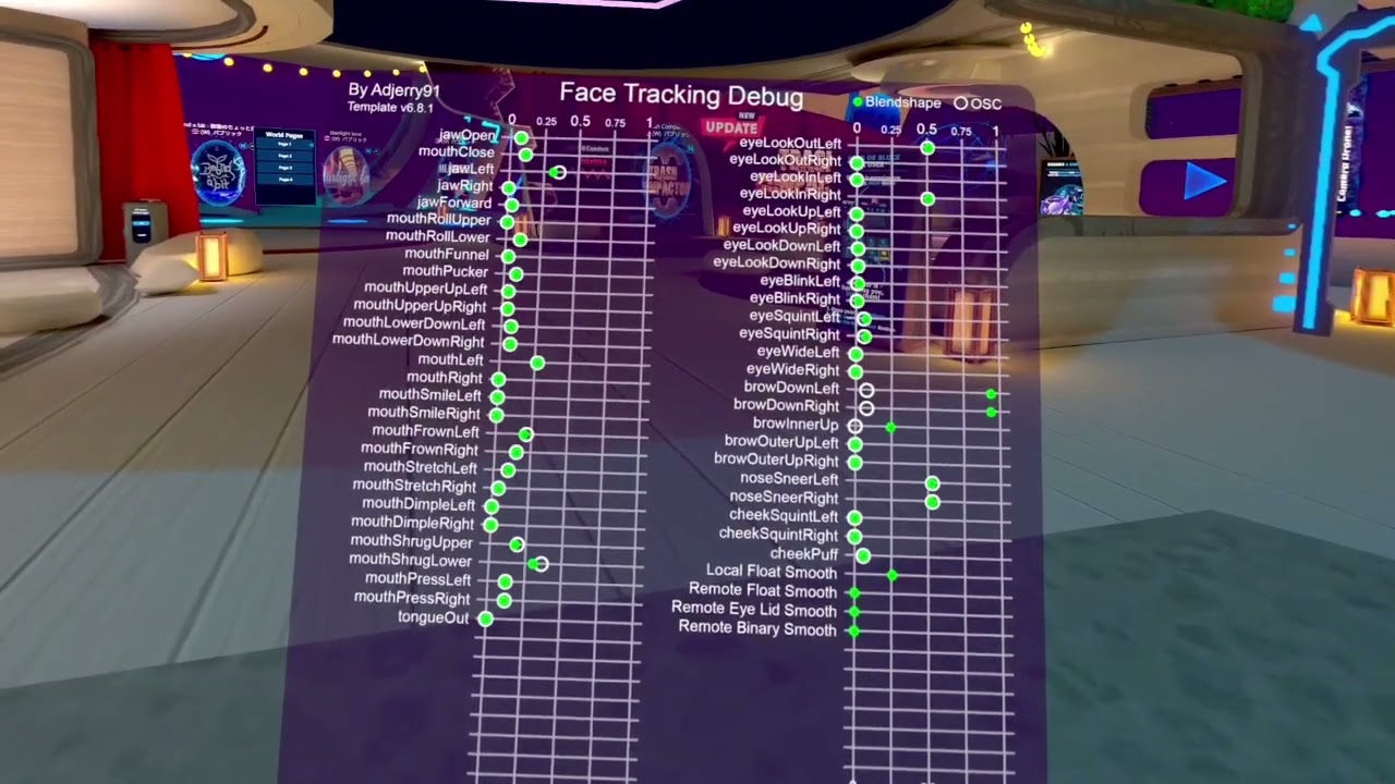 PICO 4 Pro/Enterpriseのフェイストラッキングパラメータやその挙動