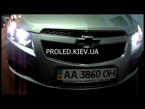 Chevrolet Cruze тюнинг фар Led tuning светодиодный тюнинг Киев ангельские глазки