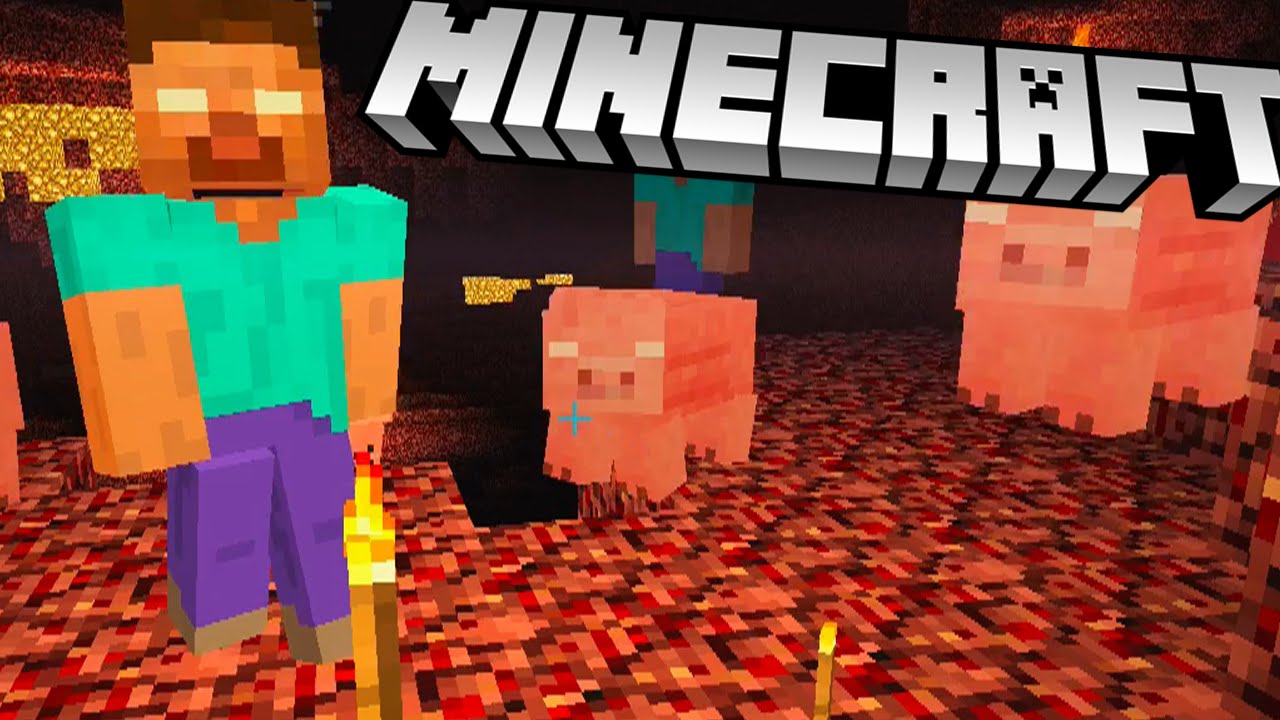 MINECRAFT HEROBRINE - SURPRESA NO NETHER: QUASE MORRI - YouT