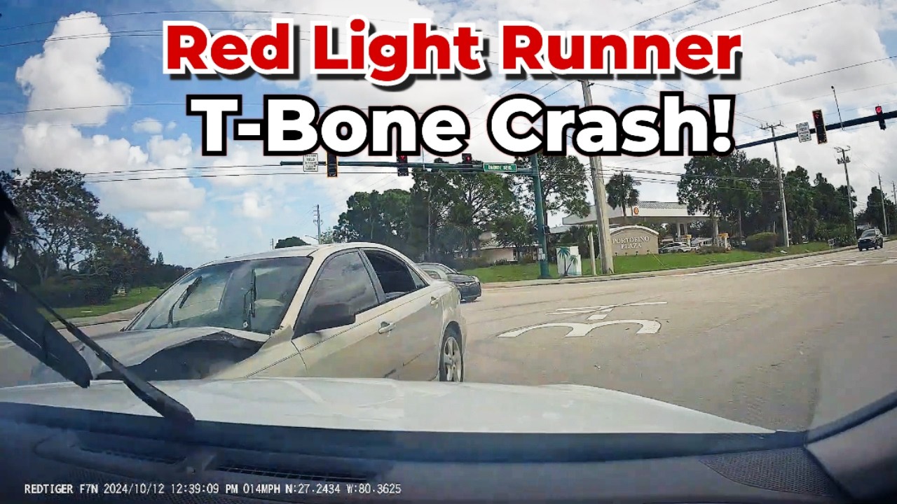 Red Light Runner Causes COLLATERAL DAMAGE! Car Dashcam 752 - YouTube