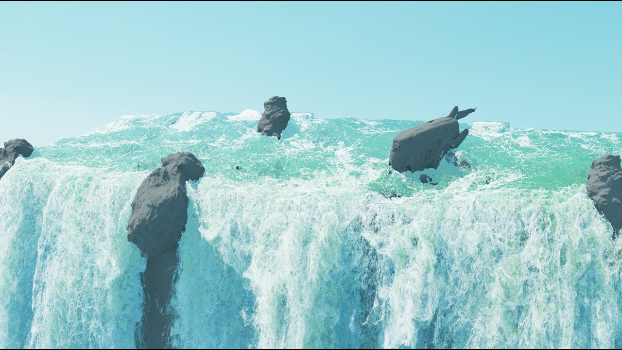 Houdini waterfall solution rendering hip nuke file - YouTube