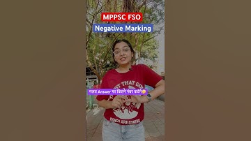 कितने नंबर कटेंगे ?Mppsc Fso Negative Marking#mppscfso#mpfso#shortsvideo