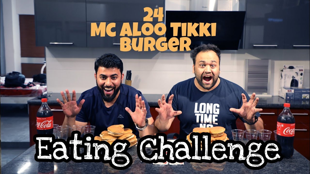 24 Mc Aloo Tikki Burger | Eating Challenge | McDonald